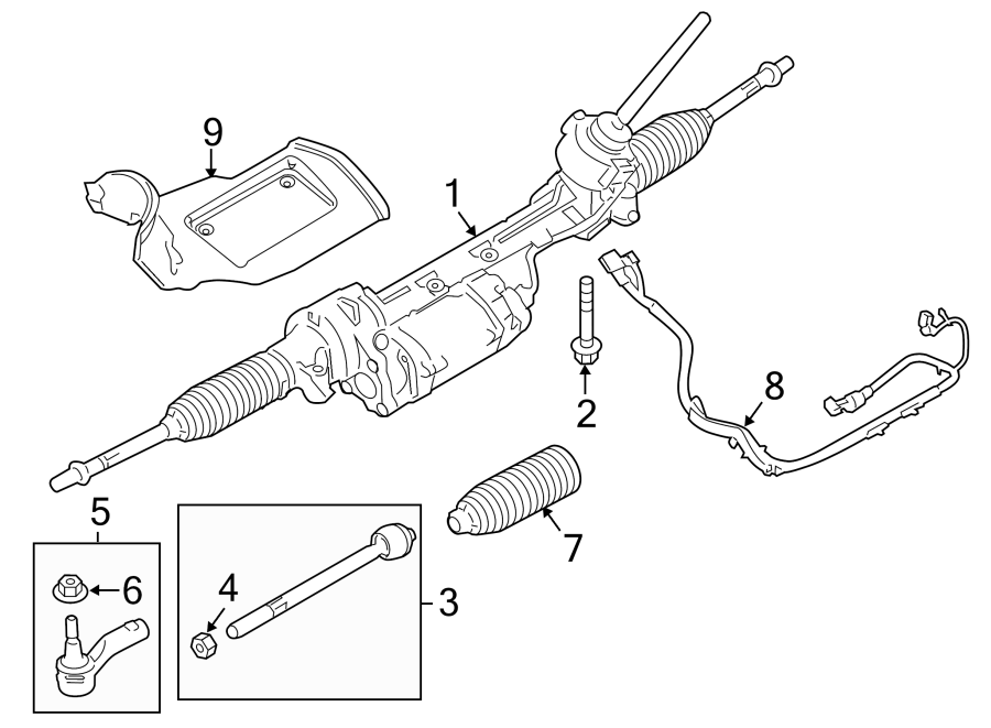 Diagram STEERING GEAR & LINKAGE. for your 2016 Land Rover Range Rover  SV Autobiography Sport Utility 