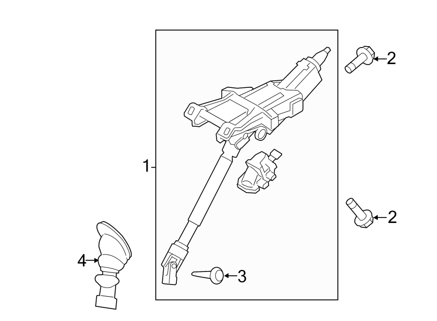 Diagram STEERING COLUMN ASSEMBLY. for your 2018 Land Rover Range Rover Evoque   