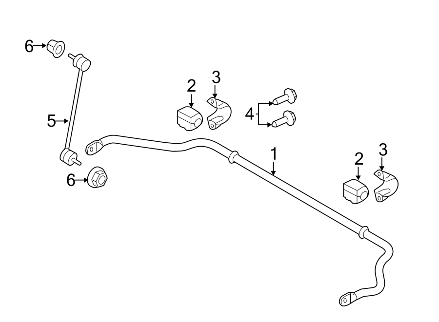 Diagram REAR SUSPENSION. STABILIZER BAR & COMPONENTS. for your Land Rover