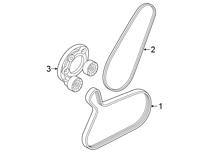 Diagram BELTS & PULLEYS. for your 2020 Land Rover Discovery   