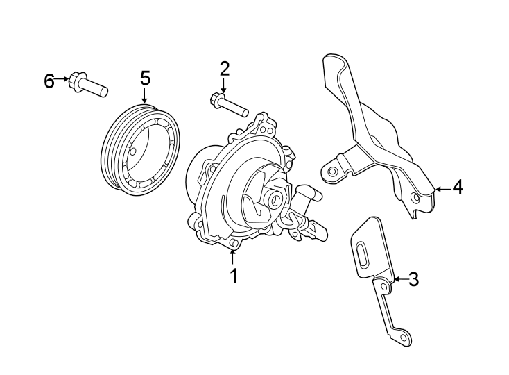 Diagram WATER PUMP. for your 2022 Land Rover Range Rover Evoque 2.0L Ingenium MILD HYBRID EV-GAS (MHEV) A/T HST Sport Utility 