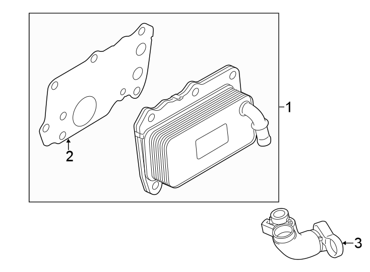 Diagram ENGINE OIL COOLER. for your 2022 Land Rover Range Rover Sport   
