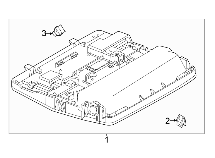 Diagram OVERHEAD CONSOLE. for your 2022 Land Rover Range Rover Evoque  R-Dynamic S Sport Utility 