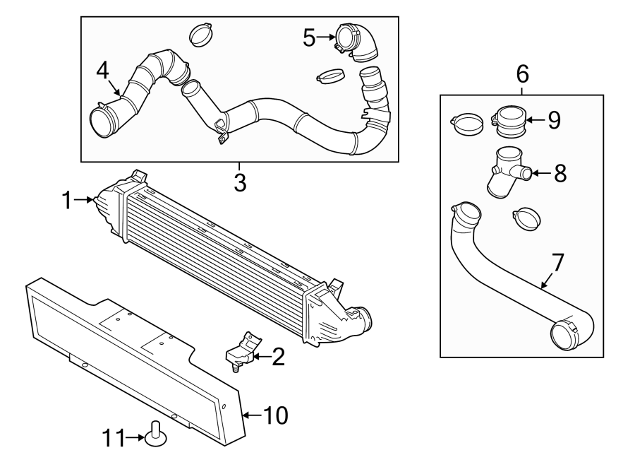 Diagram INTERCOOLER. for your 2017 Land Rover Discovery Sport  HSE Sport Utility 