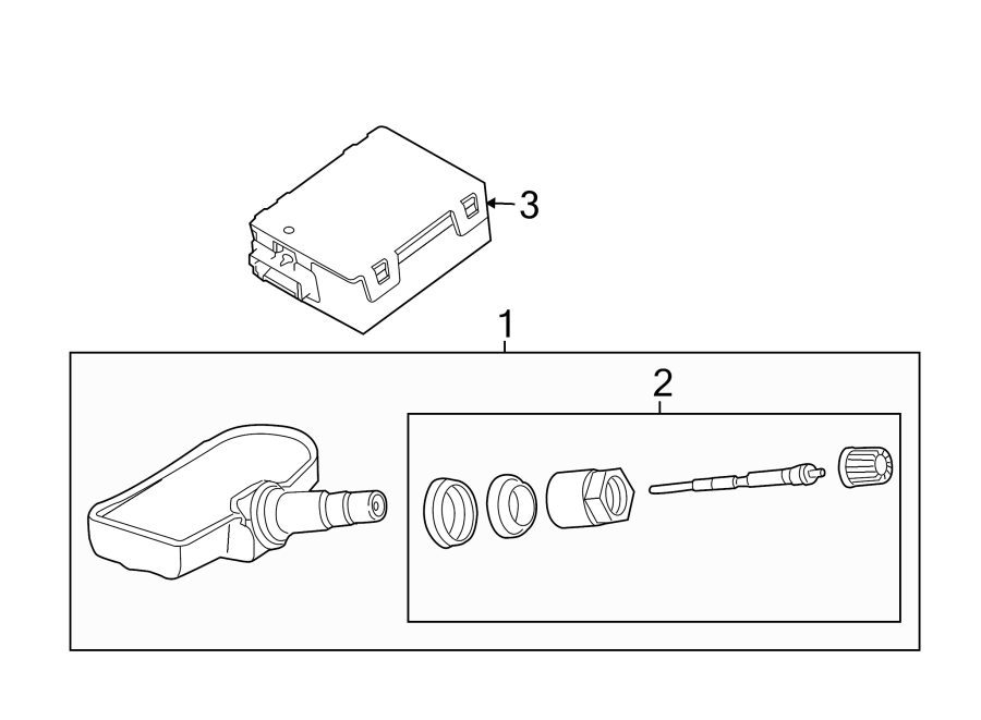 Diagram TIRE PRESSURE MONITOR COMPONENTS. for your 1990 Land Rover Range Rover   