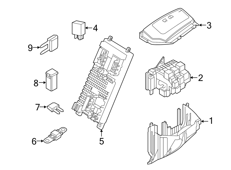 Diagram Electrical components. for your Land Rover