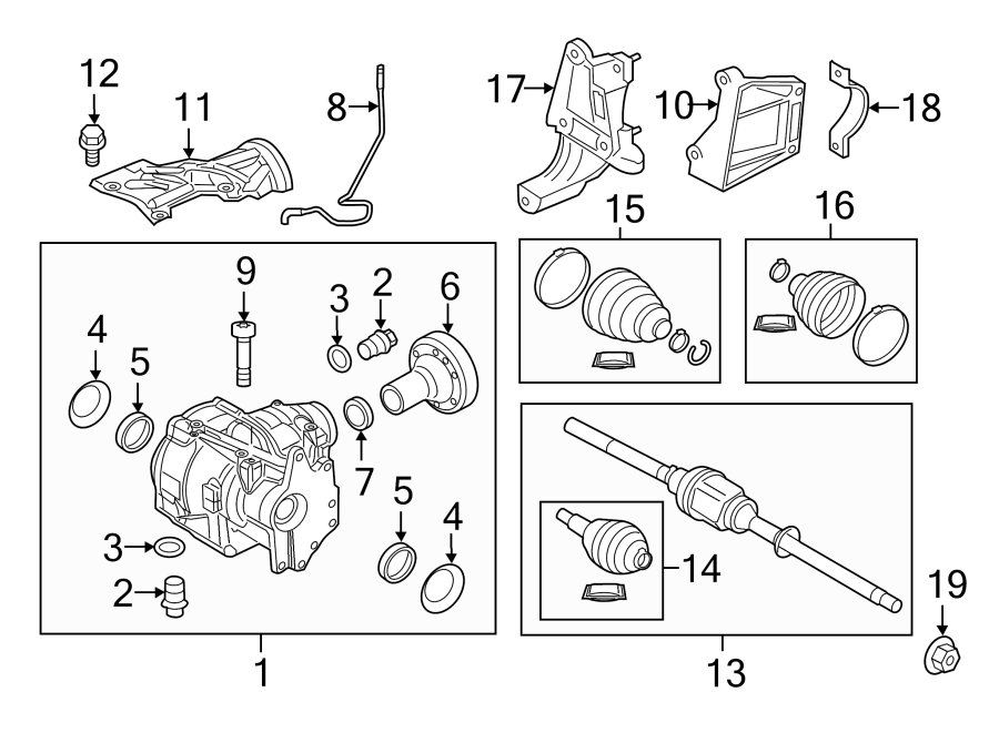 Diagram FRONT SUSPENSION. CARRIER & FRONT AXLES. for your 2012 Land Rover Range Rover Sport   