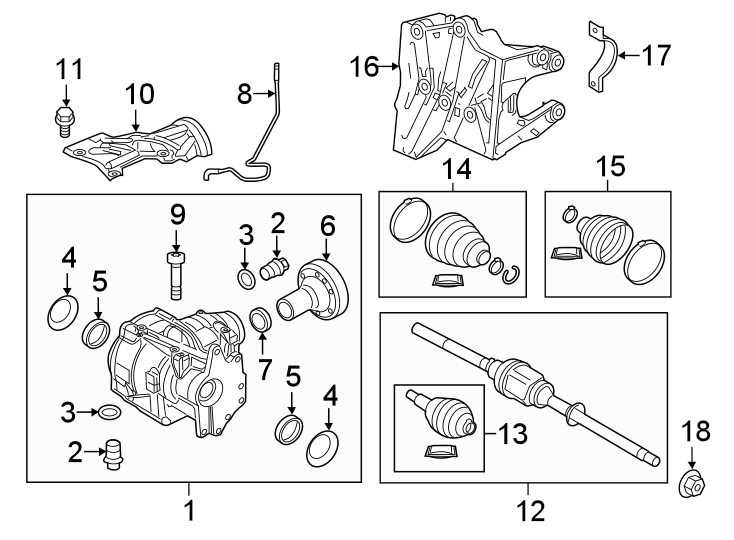 Diagram FRONT SUSPENSION. CARRIER & FRONT AXLES. for your 2012 Land Rover Range Rover Sport   