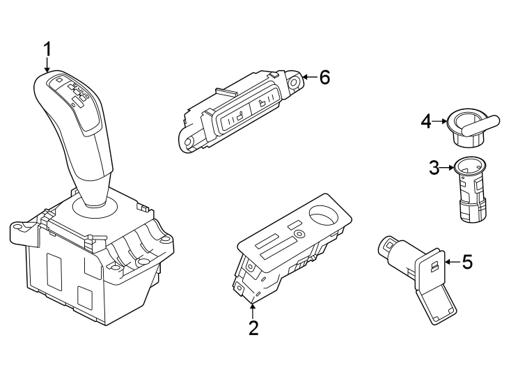 Diagram Center console. for your 2019 Land Rover Range Rover Sport  SE Sport Utility 