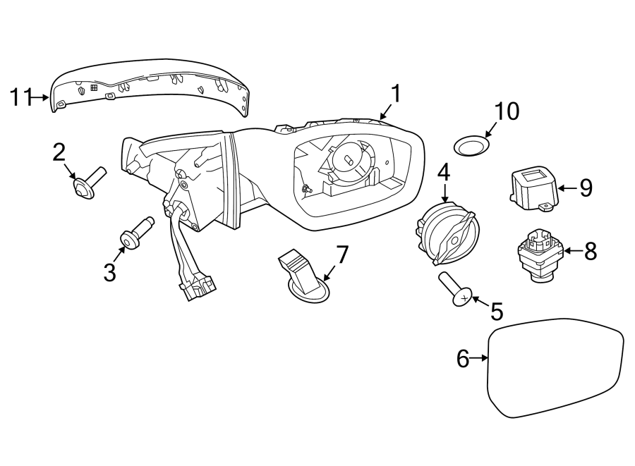 Diagram FRONT DOOR. OUTSIDE MIRRORS. for your 2021 Land Rover Range Rover   