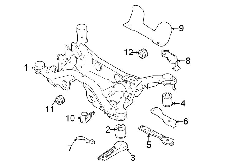 Diagram Rear suspension. Suspension mounting. for your Land Rover