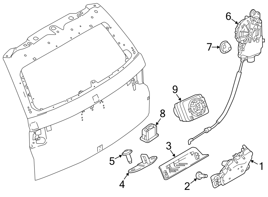 Diagram LOCK & HARDWARE. for your Land Rover