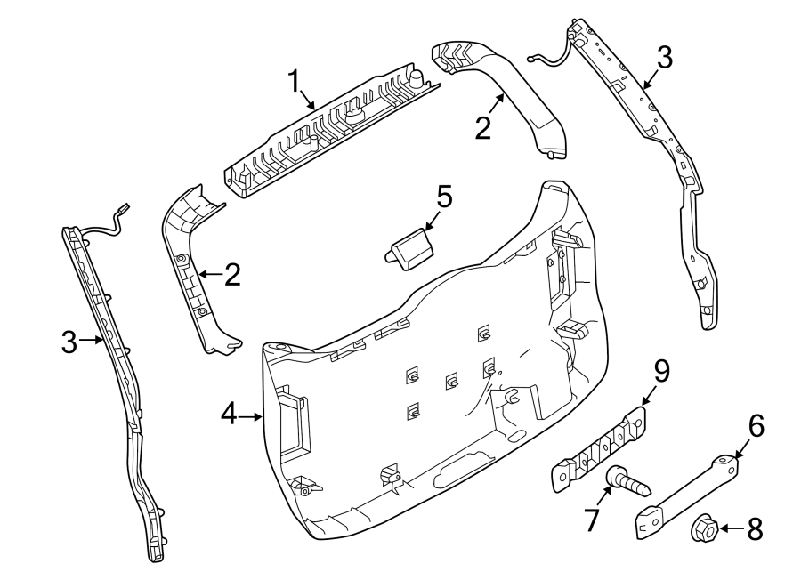 Diagram INTERIOR TRIM. for your 1996 Land Rover