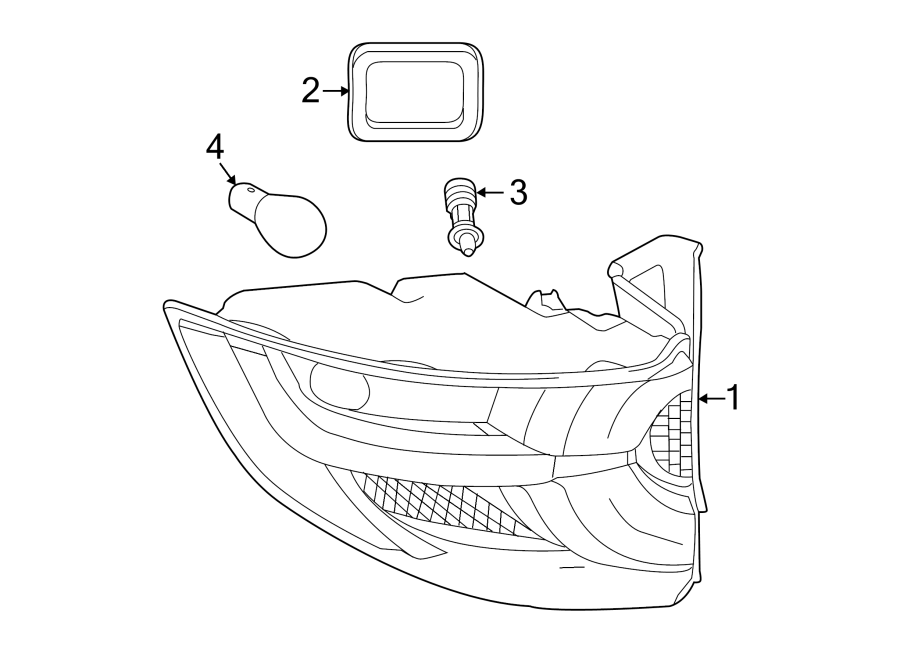 Diagram REAR LAMPS. TAIL LAMPS. for your Land Rover