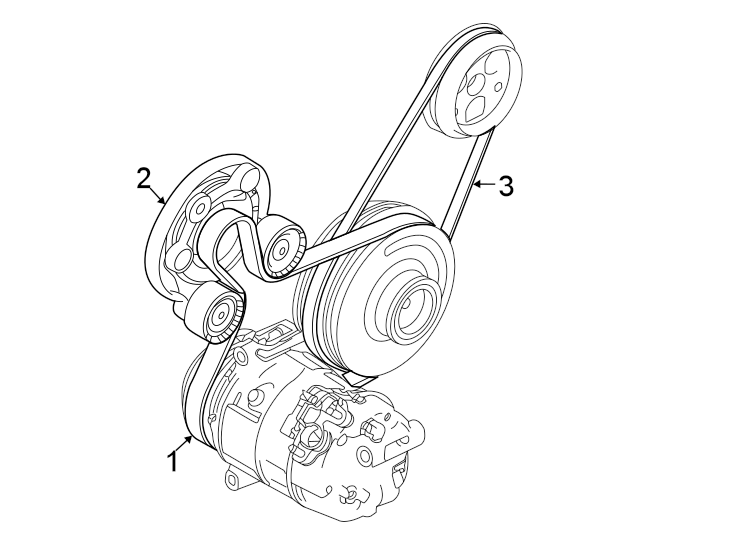 Diagram Belts & pulleys. for your 2020 Land Rover Discovery   