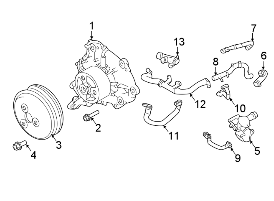 Diagram WATER PUMP. for your 2016 Land Rover Range Rover   