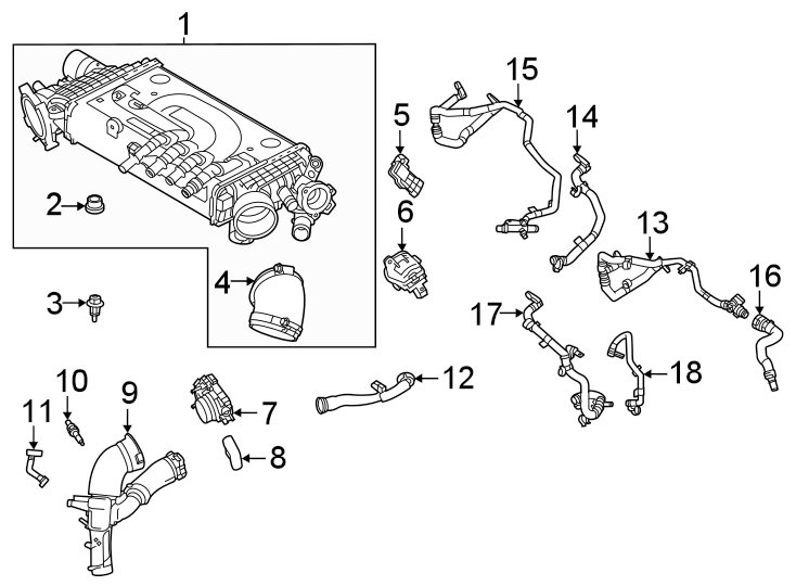 Diagram Intercooler. for your 2015 Land Rover LR2   