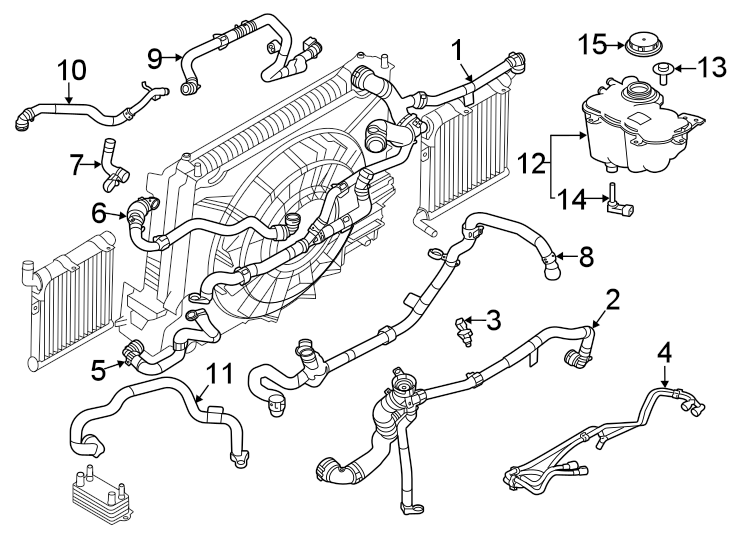 Diagram HOSES & LINES. for your 2016 Land Rover Range Rover Evoque   