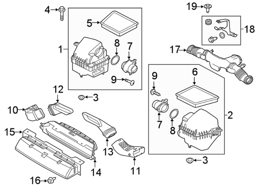 Diagram AIR INTAKE. for your Land Rover