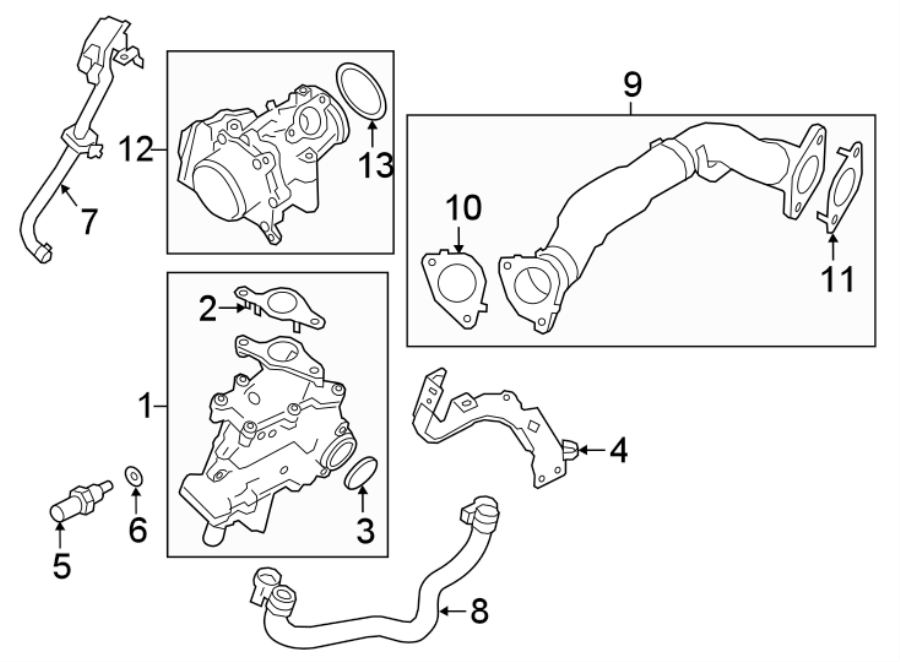 Diagram EMISSION SYSTEM. EGR SYSTEM. for your 2016 Land Rover LR4   