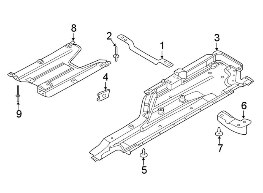 Diagram PILLARS. ROCKER & FLOOR. for your 2018 Land Rover Range Rover Velar  R-Dynamic SE Sport Utility 