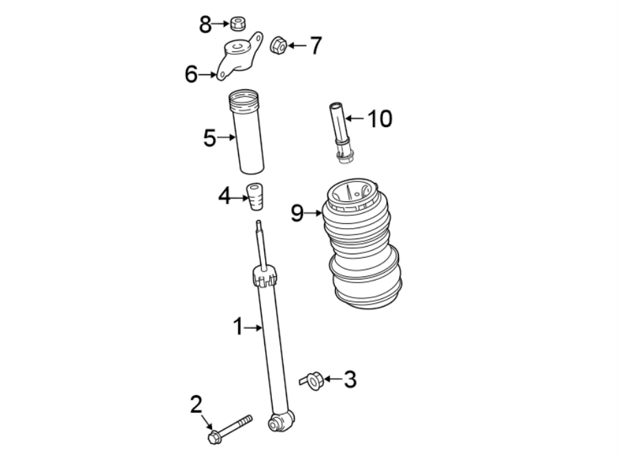 Diagram REAR SUSPENSION. SHOCKS & COMPONENTS. for your Land Rover
