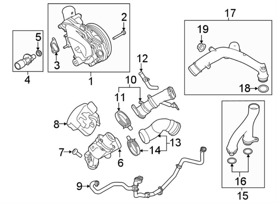 Diagram Front suspension. Water pump. for your 2006 Land Rover Range Rover   