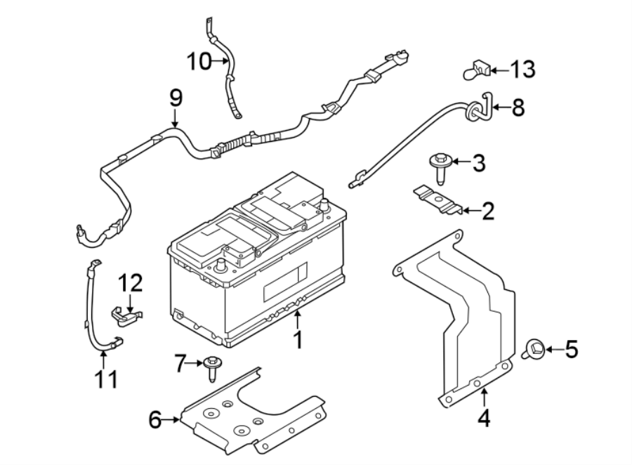 Diagram BATTERY. for your 1995 Land Rover