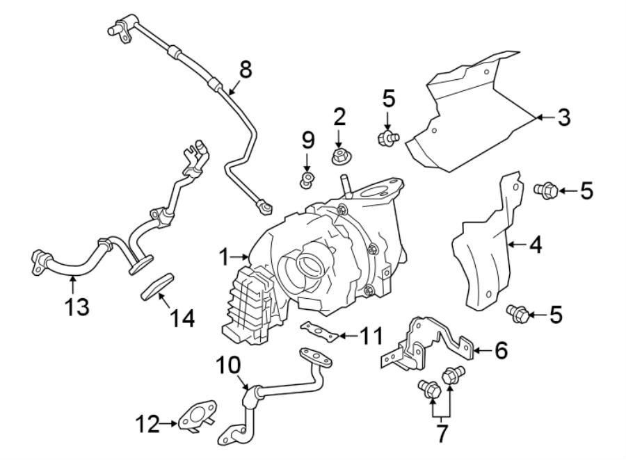 Diagram TURBOCHARGER & COMPONENTS. for your 2013 Land Rover LR4   