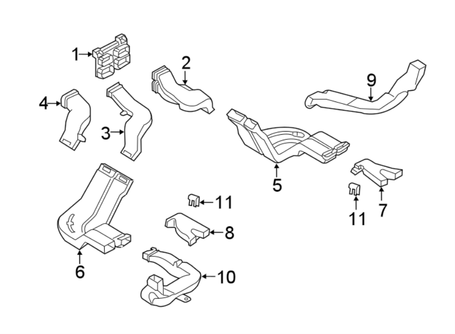 Diagram INSTRUMENT PANEL. DUCTS. for your 1989 Land Rover Range Rover   