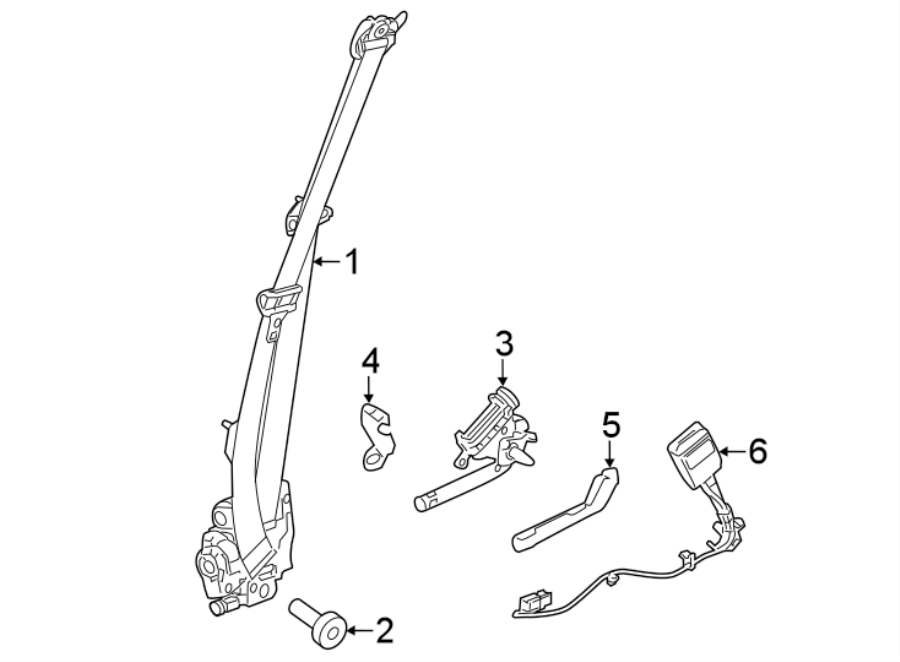 Diagram RESTRAINT SYSTEMS. FRONT SEAT BELTS. for your 2016 Land Rover Range Rover Sport   