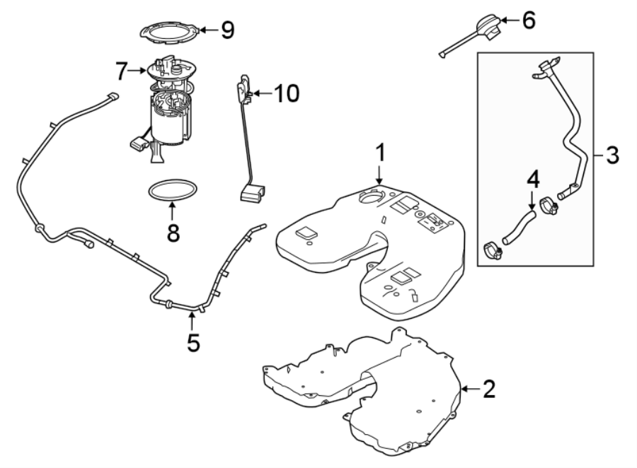 Diagram FUEL SYSTEM COMPONENTS. for your 2018 Land Rover Discovery   