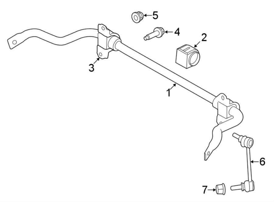 Diagram REAR SUSPENSION. STABILIZER BAR & COMPONENTS. for your 2023 Land Rover Defender 110 2.0L Ingenium A/T S Sport Utility 