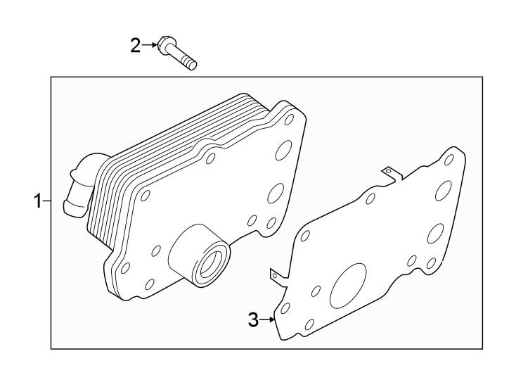 Diagram Engine oil cooler. for your Land Rover