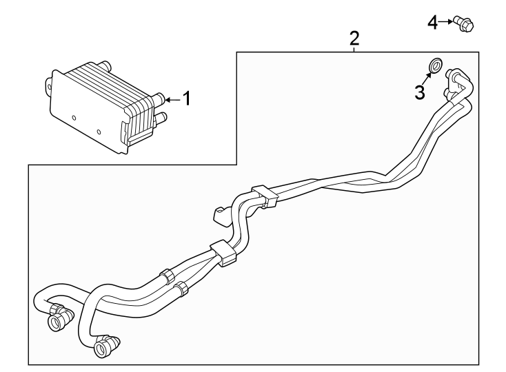Diagram TRANS oil cooler. for your 2023 Land Rover Defender 110   