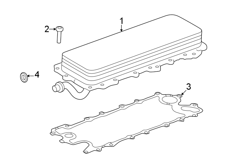 Diagram Engine oil cooler. for your 2023 Land Rover Defender 90  V8 Sport Utility 