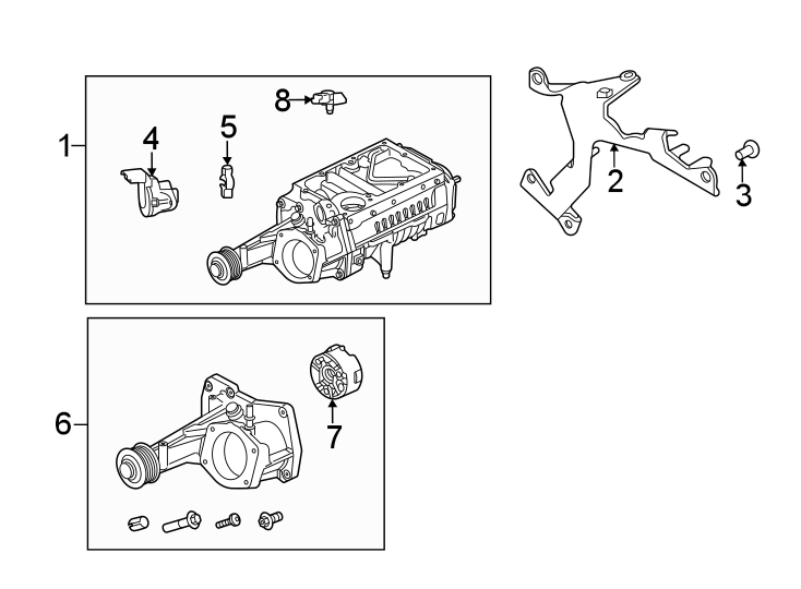 Diagram Supercharger & components. for your Land Rover