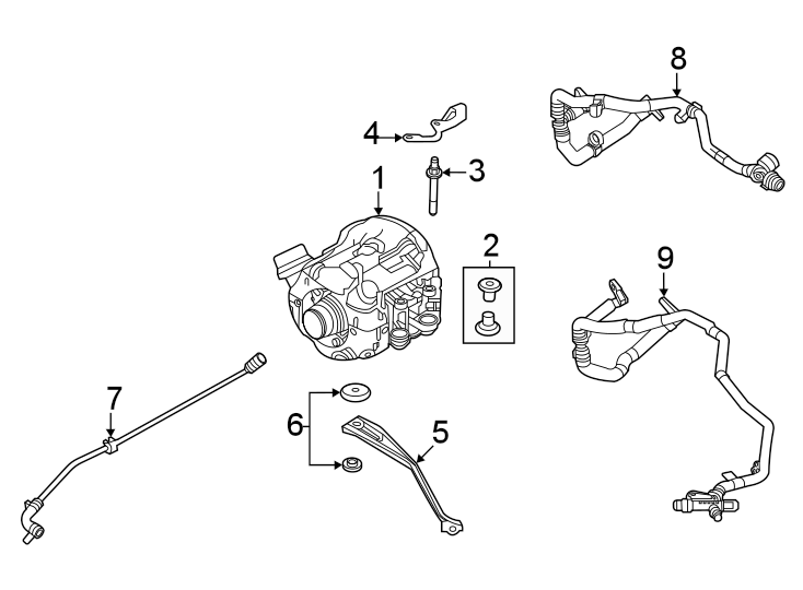 Diagram Supercharger & components. for your 2009 Land Rover LR2   
