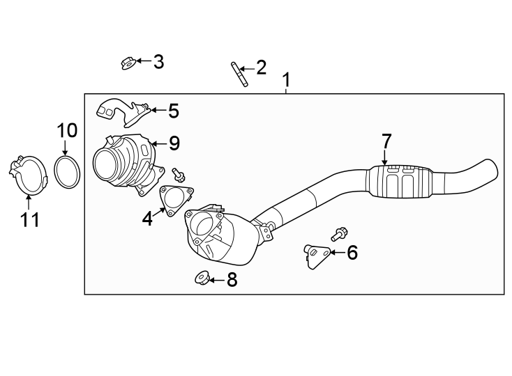 Diagram Exhaust system. Converter. for your 2024 Land Rover Range Rover Velar   