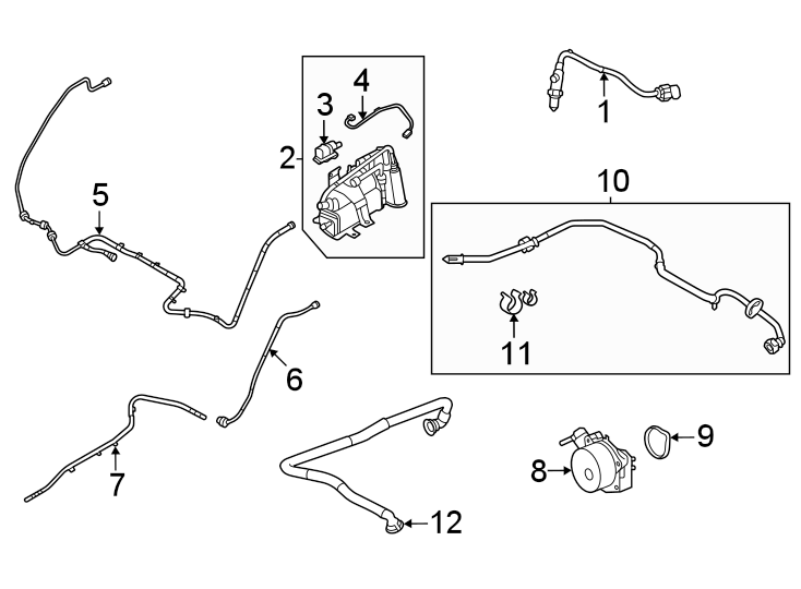 Diagram Emission system. Emission components. for your Land Rover