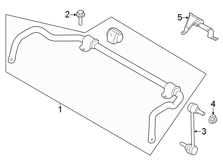 Diagram Front suspension. Stabilizer bar & components. for your 2022 Land Rover Defender 90   