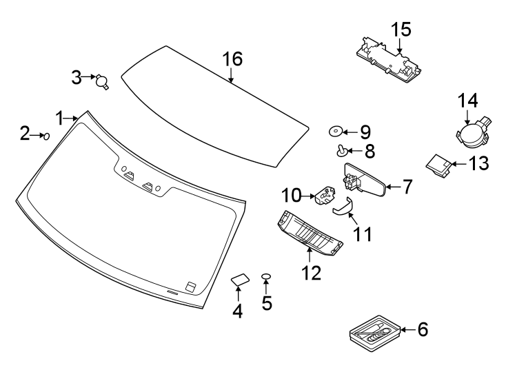 Diagram Windshield. Glass. for your 2014 Land Rover Range Rover Sport  Autobiography Sport Utility 