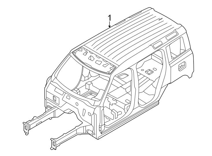 Full size assembly image of Body shell. (1/1)