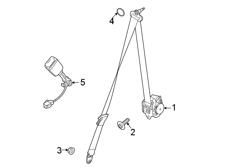 Diagram Restraint systems. Third row seats. for your Land Rover