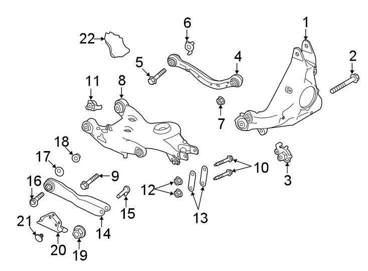 Diagram Rear suspension. Suspension components. for your 2021 Land Rover Range Rover Sport  Autobiography Sport Utility 