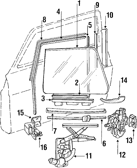 11FRONT DOOR. GLASS & HARDWARE.https://images.simplepart.com/images/parts/motor/fullsize/7303190.png