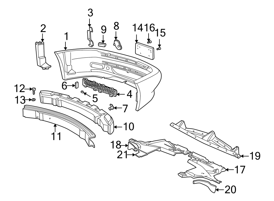 16FRONT BUMPER. BUMPER & COMPONENTS.https://images.simplepart.com/images/parts/motor/fullsize/7315017.png