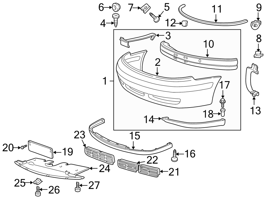 17FRONT BUMPER. BUMPER & COMPONENTS.https://images.simplepart.com/images/parts/motor/fullsize/7318015.png