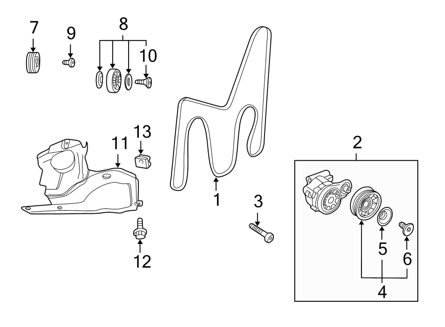 13Belts & pulleys.https://images.simplepart.com/images/parts/motor/fullsize/7318065.png