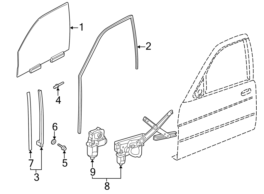 4Front door. Glass & hardware.https://images.simplepart.com/images/parts/motor/fullsize/7318465.png